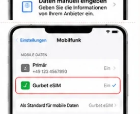 Mobil veriyi seç